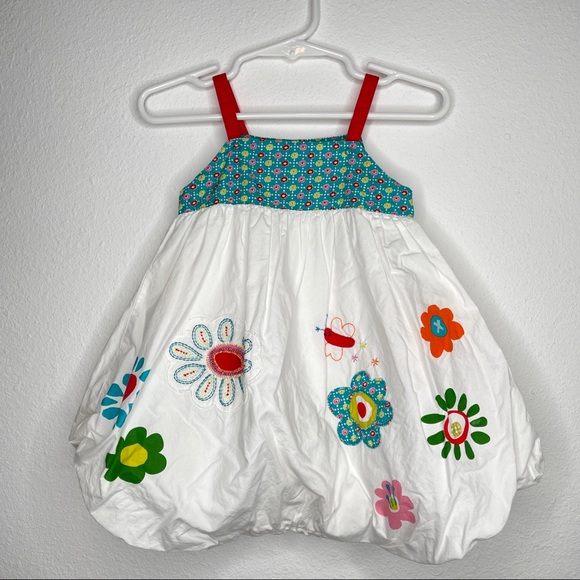 New catimini bubble romper flowers butterfly 6 mo